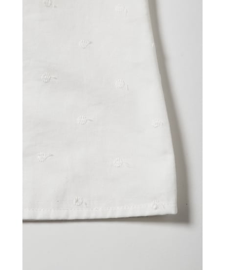 Polka dots embroidery blouse / white