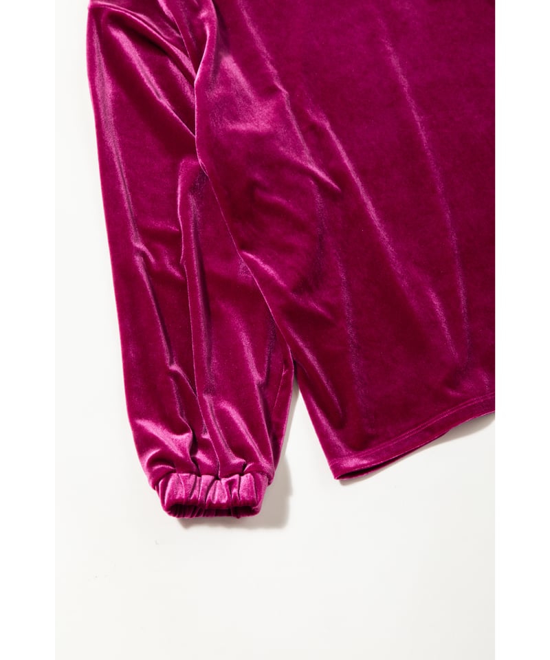 Velours high necked tops / pink | Tostalgic Clo