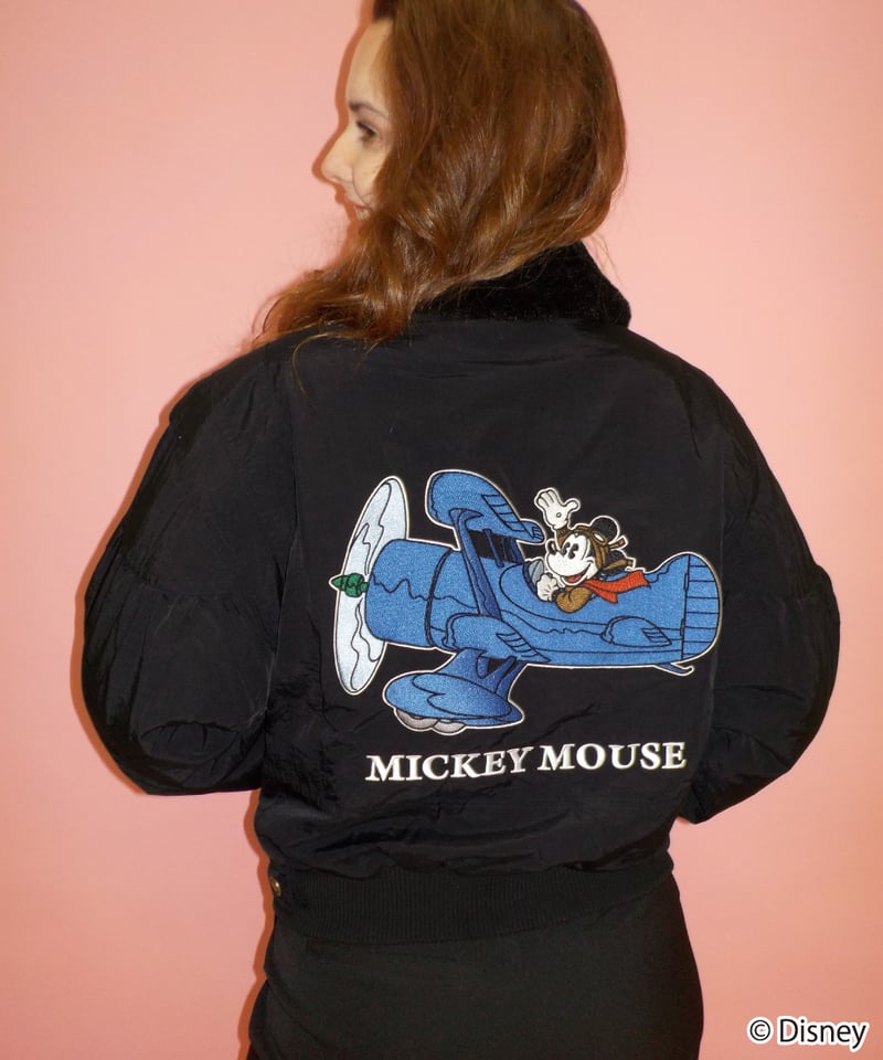 ジャケット・アウター Tostalgic clothing Oversized jacket Mickey flight jacket / white | Tostalgic Clothing