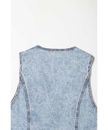 80s denim vest / acid wash