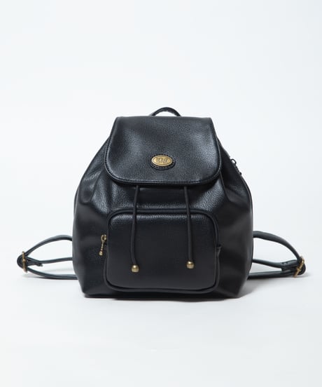 Mini leather back pack / black