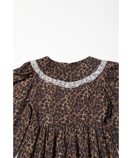 Frill dress / leopard