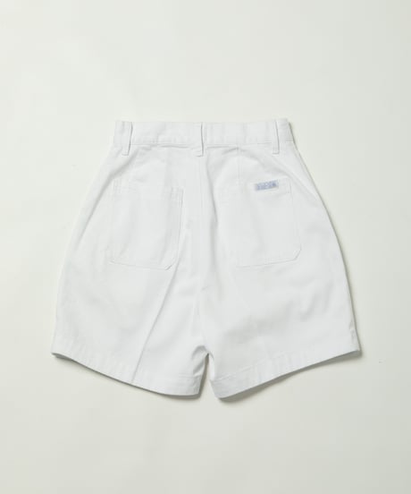 Color half pants / white