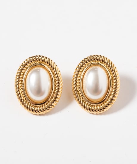 Pearl earring / pierce / gold