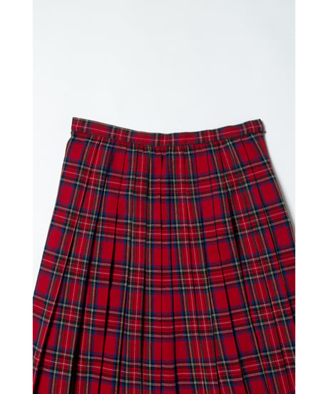 Pleated skirt / tartan plaid