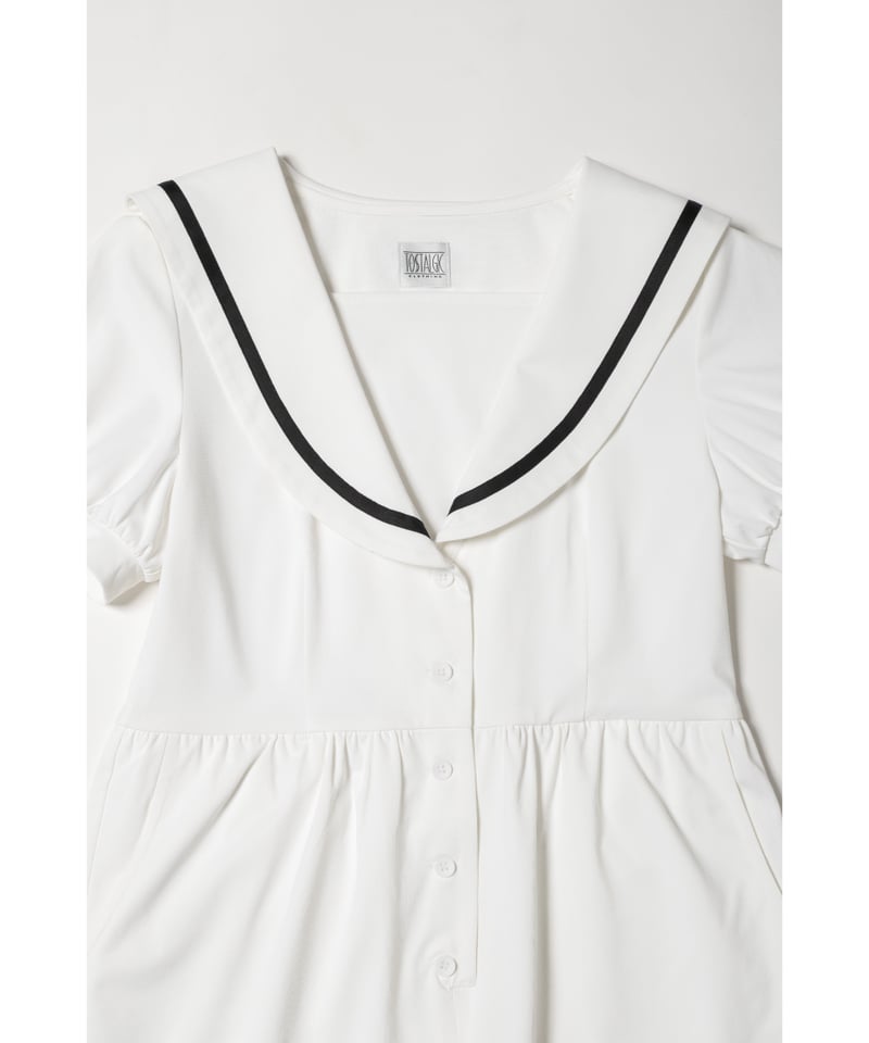 Marine rompers / white | Tostalgic Clothing