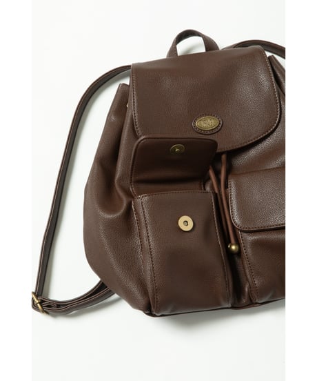 Leather backpack / brown