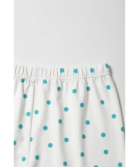 Polka dots biker shorts / white