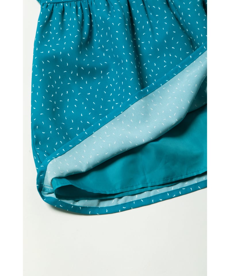 Square buttons dress / turquoise | Tostalgic Cl
