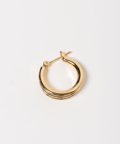 Triple earring / pierce / gold