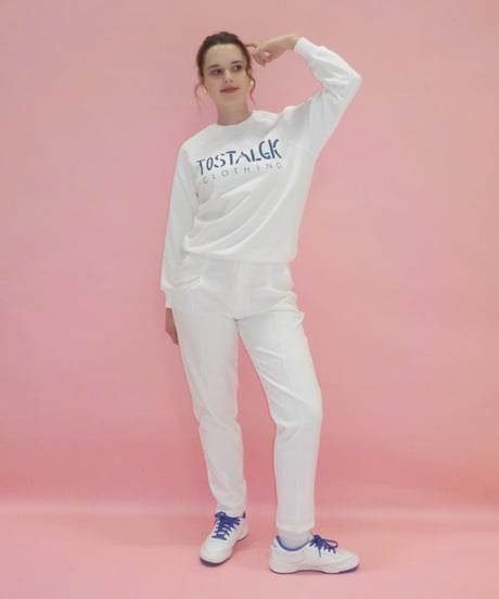 Fitted sweatshirt / white