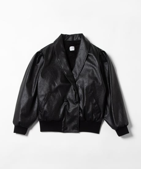 2way leather jacket / black