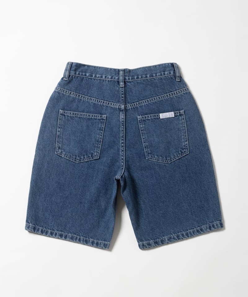 Relaxed denim half pants / blue [ Shipped in la
