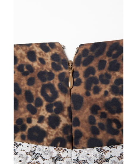 Frill dress / leopard