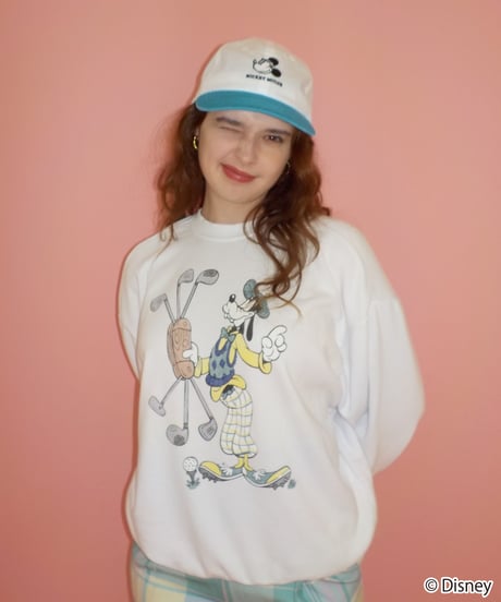 Disney sports sweatshirt（Goofy） / white