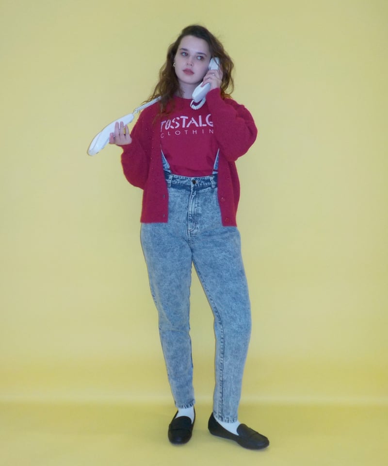 トップス Tostalgic Fitted sweatshirt / pink Fitted sweatshirt / pink［ Shipped in early Oct.