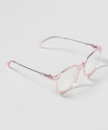 Clear glasses / pink