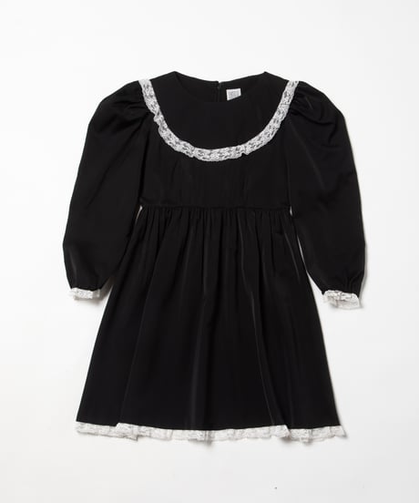 Frill dress / black
