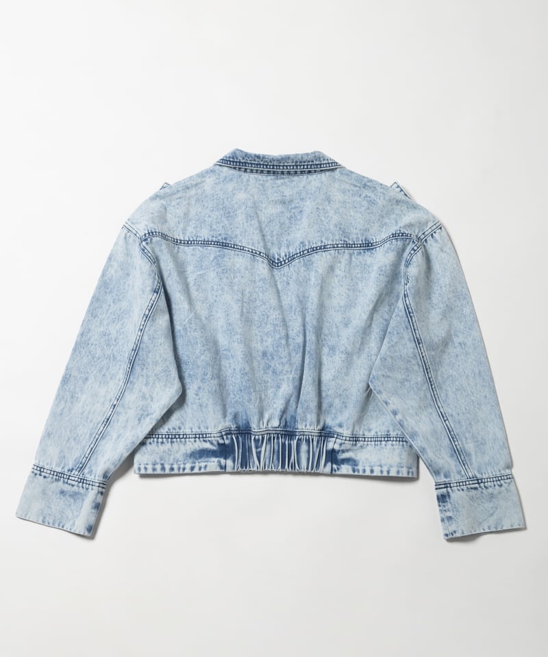 Denim biker jacket/ acid wash | Tostalgic Clothing