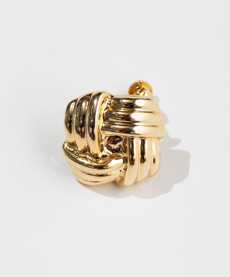 80s earring / pierce / gold