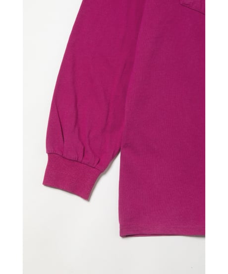 High neck long sleeve pocket tee / pink
