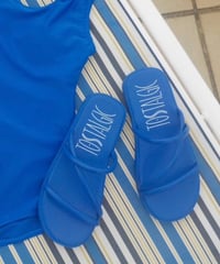 Flip flops / purple blue