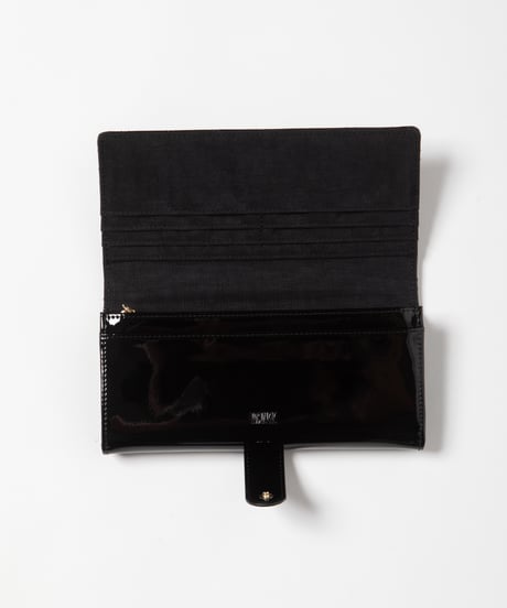 Quilted candies long wallet / black