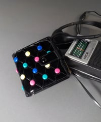 Quilted candies wallet / black