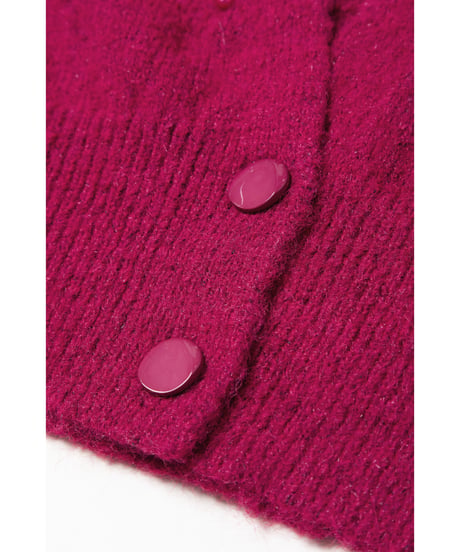 Mohairish pearl cardigan / pink