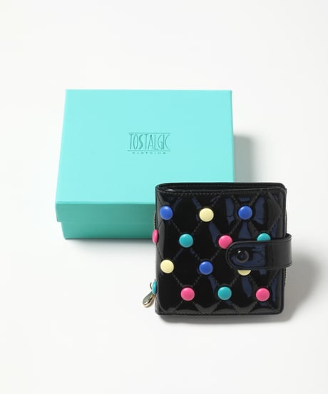 Quilted candies wallet / black