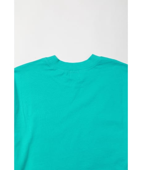 High neck long sleeve pocket tee / green