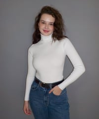 Turtle knit / white