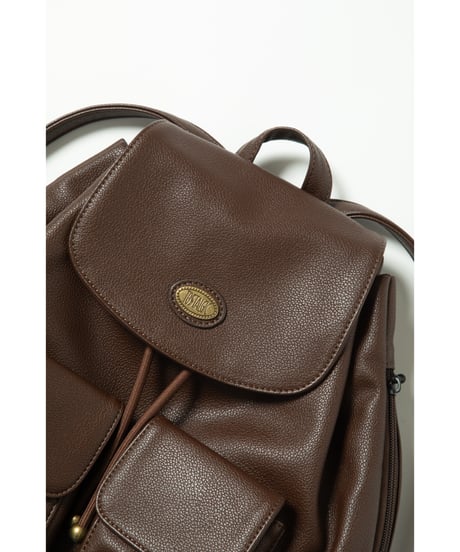 Leather backpack / brown
