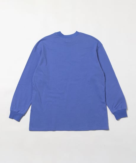 High neck long sleeve pocket tee / purple