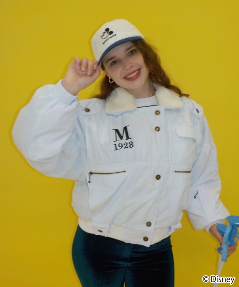 Mickey flight jacket / white | Tostalgic Clothing