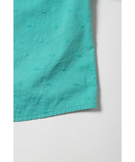 Polka dots embroidery blouse / green