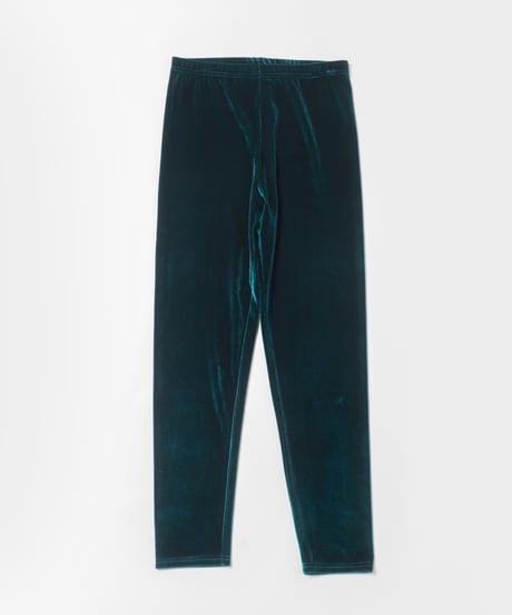 Velour leggins / green