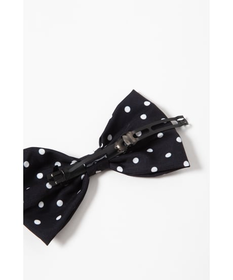 Ribbon hair barrette / black