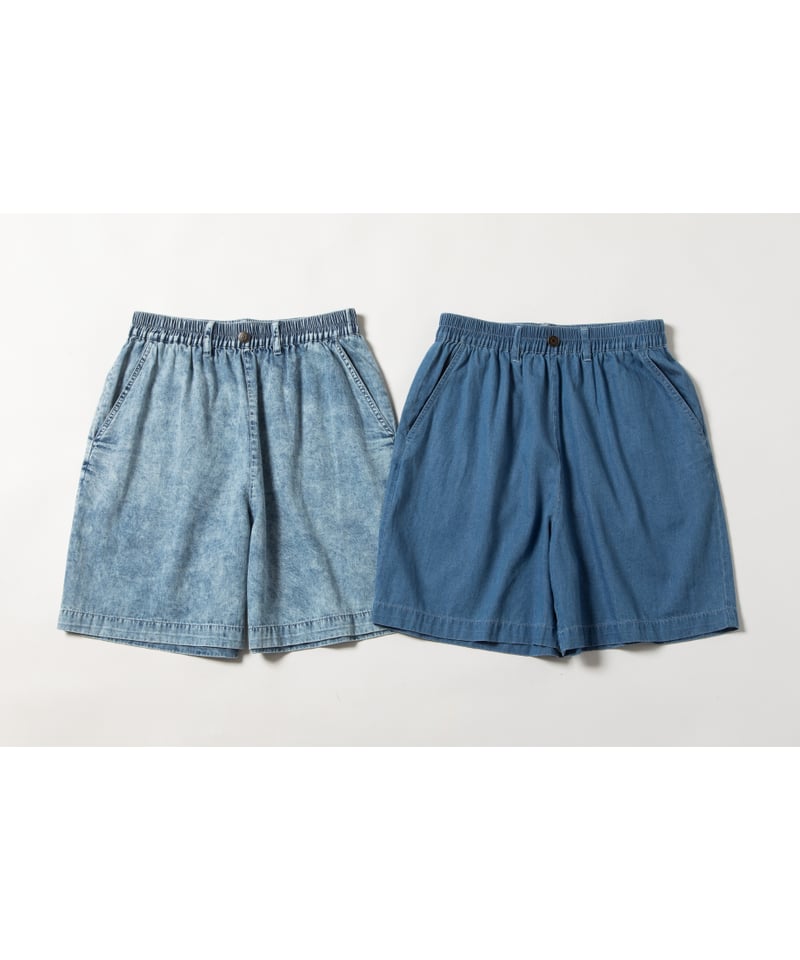 Summer denim half pants / acid wash | Tostalgic