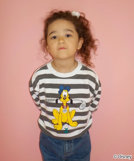Disney sports sweatshirt(Pluto)(kids) / stripe