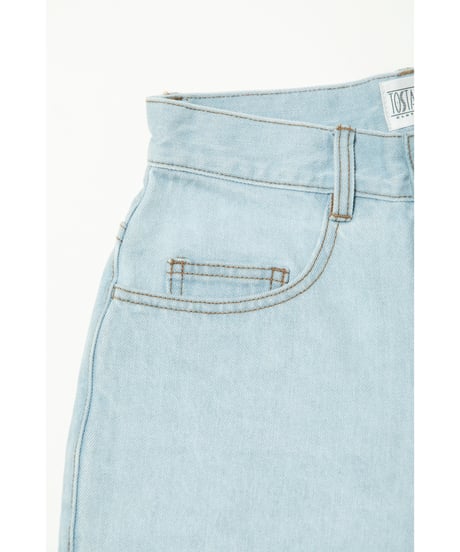 Denim half pants / light blue