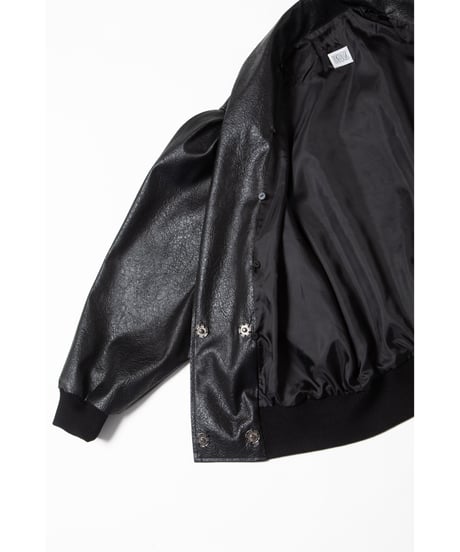 2way leather jacket / black