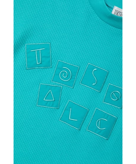 Waffle logo tee / green
