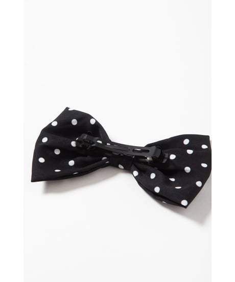 Ribbon hair barrette / black
