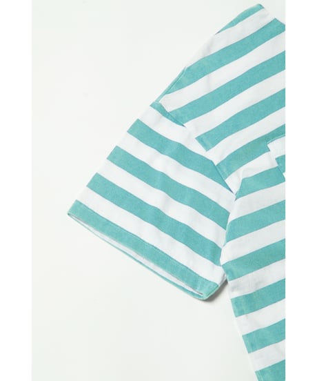 Stripe pocket tee / green