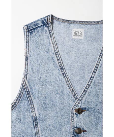 80s denim vest / acid wash