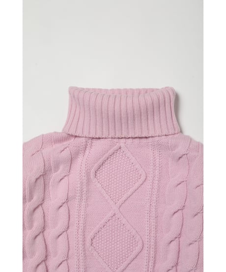 Cable sweater / pink