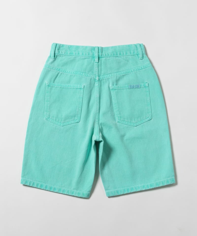 Relaxed denim half pants / green [ Shipped in l Relaxed denim half pants / green [ Shipped in l