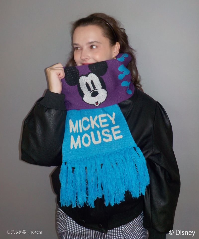 Mickey Mouse scarf / purple | Tostalgic Clothing