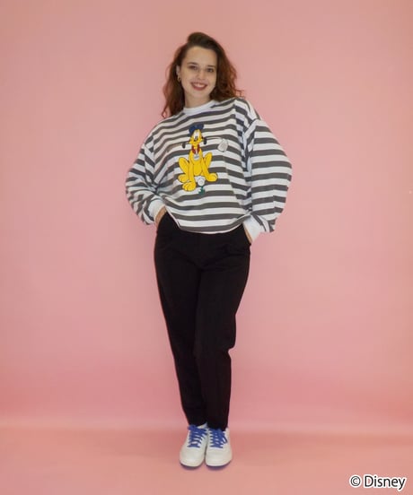 Disney sports sweatshirt（Pluto） / stripe